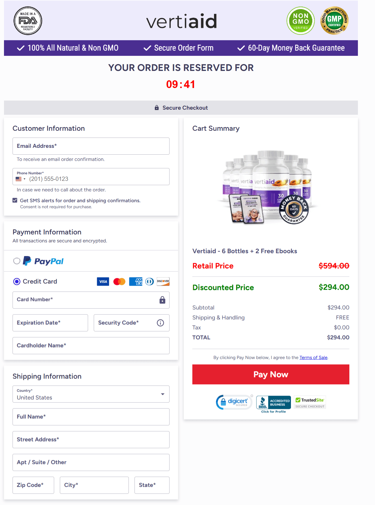 Vertiaid Secure Checkout